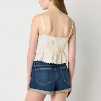 Arizona Womens Juniors Sweetheart Neck Sleeveless Tank Top