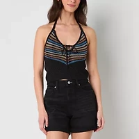 Arizona Womens Juniors Halter Neck Sleeveless Tank Top