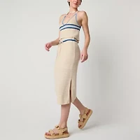 Arizona Womens High Rise Midi Full Skirt Juniors