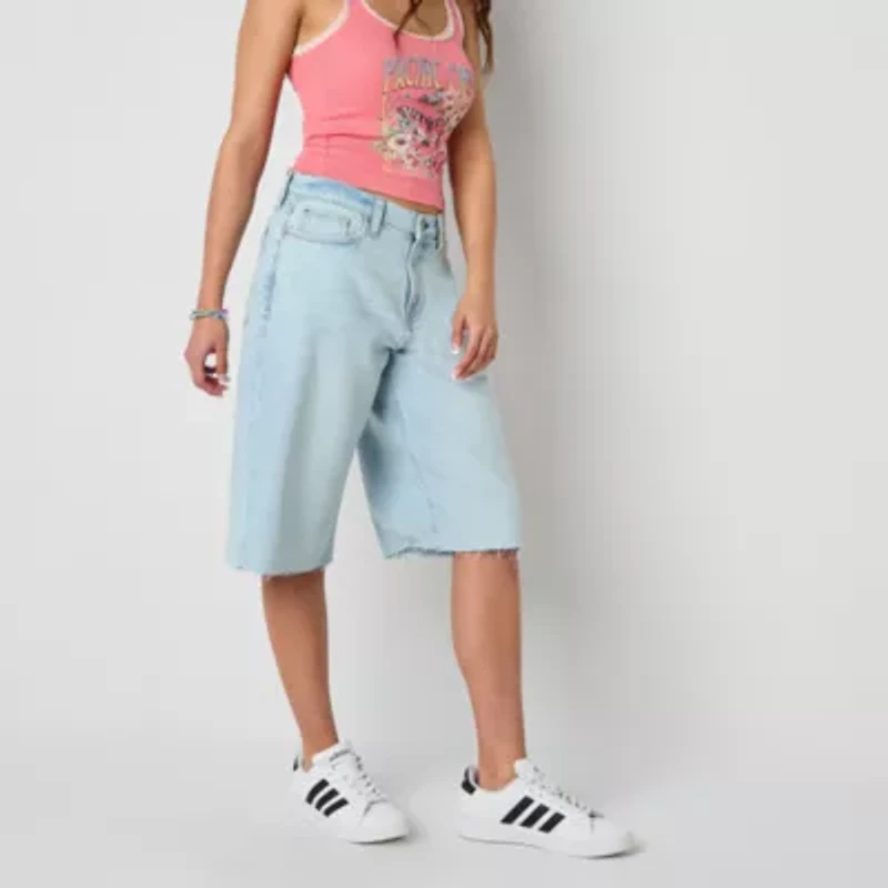 Arizona Womens Low Rise Juniors Denim Short