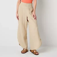 Arizona Womens Juniors Wide Leg Pull-On Pant