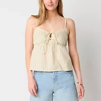 a.n.a Soft Drape Womens Split Tie Neck Sleeveless Camisole