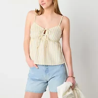 a.n.a Soft Drape Womens Split Tie Neck Sleeveless Camisole