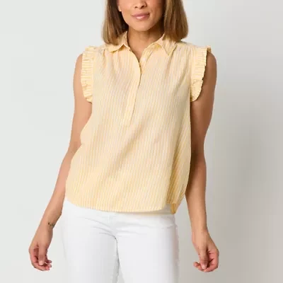 St. John's Bay Womens Short Sleeve Blouse