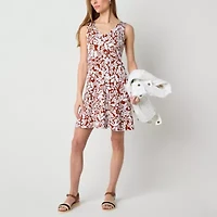 St. John's Bay Womens Sleeveless Floral Midi Swing Dresses