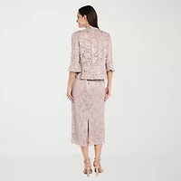 R & M Richards Womens Midi Jacket Dress