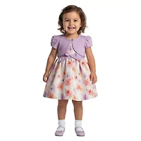 Bonnie Jean Toddler Girls Puffed Floral 2-pc. Dress Set