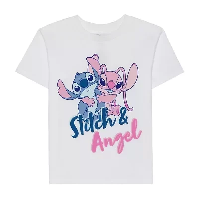 Little & Big Kid Girls Crew Neck Short Sleeve Regular Fit Graphic T-Shirt