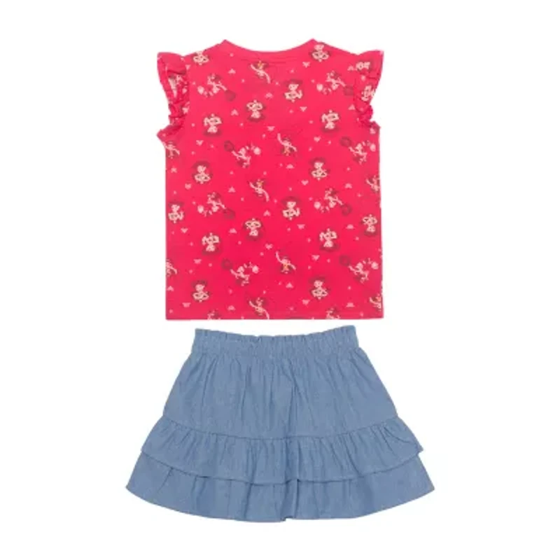 Disney Collection Little & Big Kid Girls 2-pc. Jessie Toy Story Skirt Set