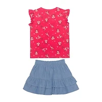 Disney Collection Little & Big Kid Girls 2-pc. Jessie Toy Story Skirt Set