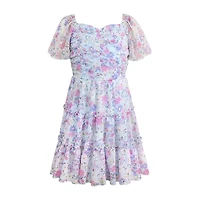 Lilt Big Kid Girls Short Sleeve A-Line Dress