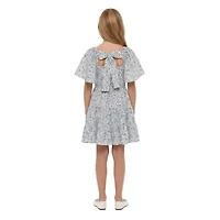 Bonnie Jean Big Kid Girls Short Sleeve Flutter A-Line Dress