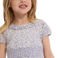 Bonnie Jean Little Girls Short Sleeve Puffed A-Line Dress