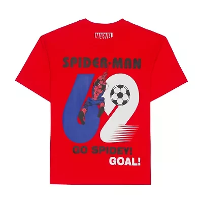 Little & Big Kid Boys Crew Neck Short Sleeve Oversized Spiderman Graphic T-Shirt