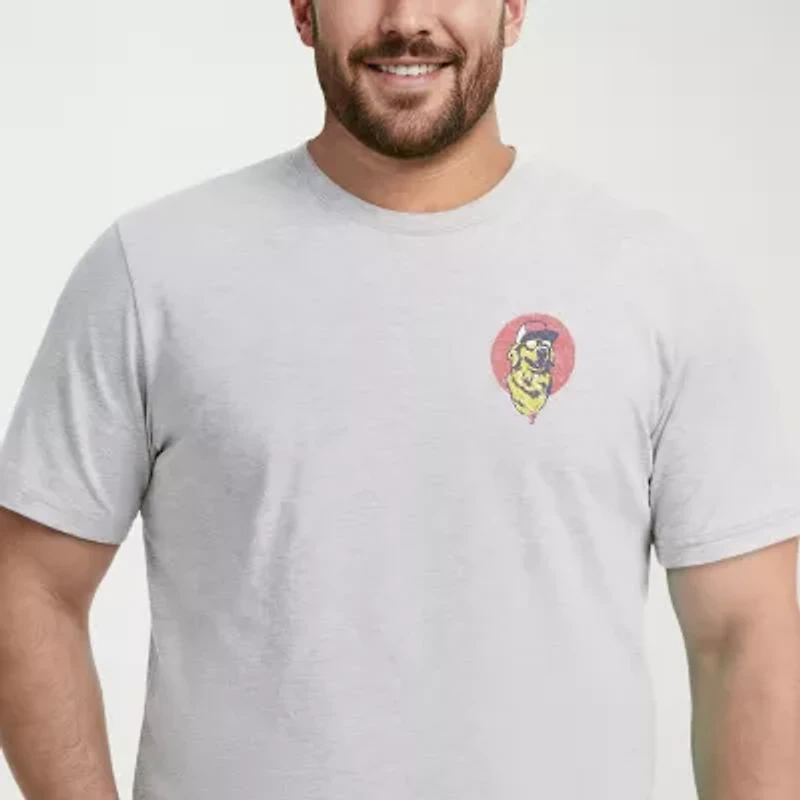 IZOD Saltwater Mens Crew Neck Short Sleeve Classic Fit Big and Tall Graphic T-Shirt