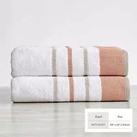 Luxury Cotton 2 Pc Decorative Bath Sheet Set