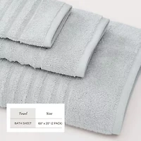 Linery Solid Cotton Ribbed Textured 2-pc. Bath Sheet