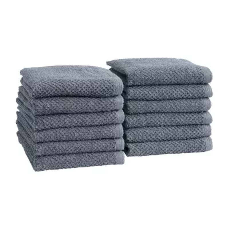 Linery Solid Cotton Textured Quick Dry Washcloth