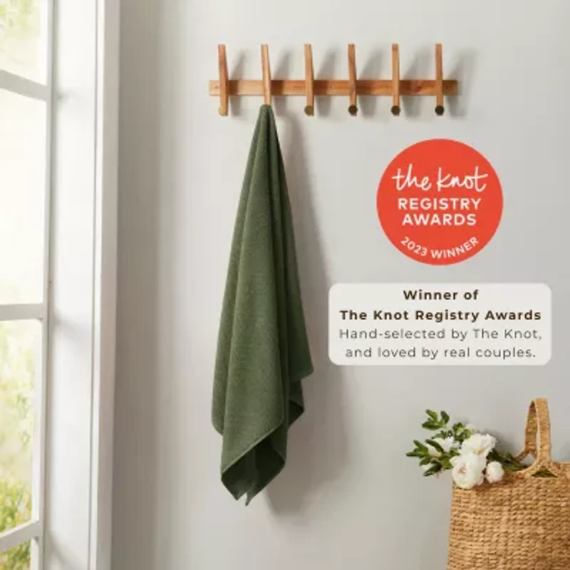 Linery Solid Cotton Textured Quick Dry Washcloth