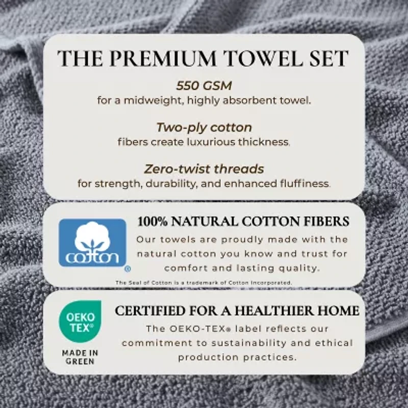 Linery Solid Cotton Textured Quick Dry Washcloth