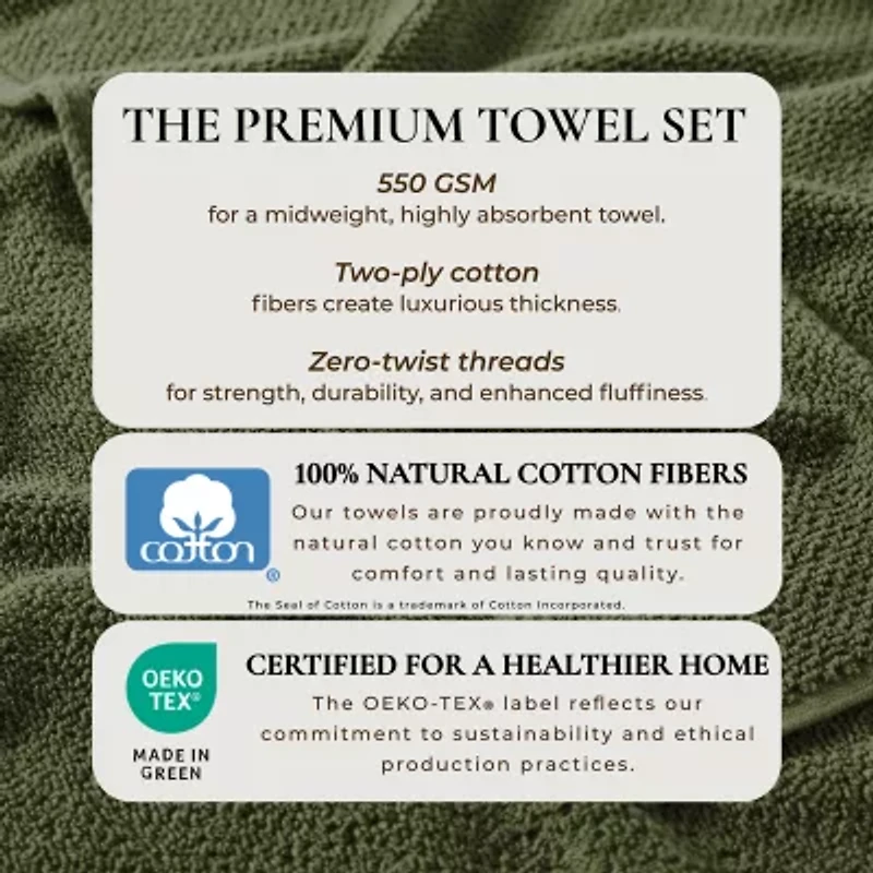 Linery Solid Cotton Textured Quick Dry Washcloth
