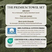 Linery Solid Cotton Textured Quick Dry Washcloth