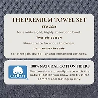 Linery Solid Cotton Textured Bath Sheet