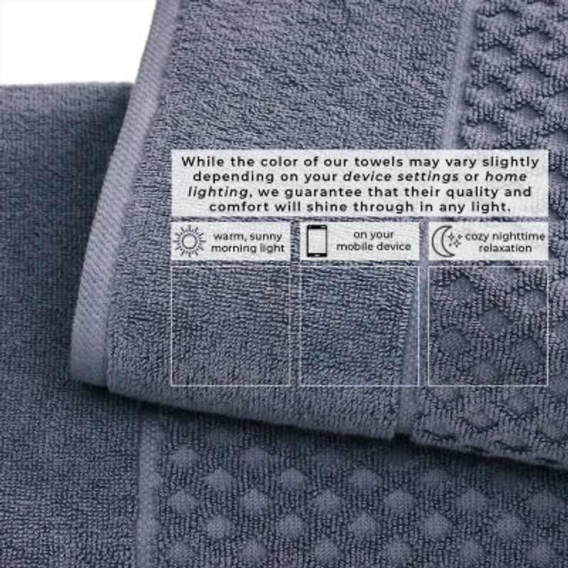 Linery Solid Cotton Textured Bath Sheet