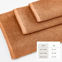 Linery Cotton Quick-Dry Loop Textured 6 Pc Towel Set