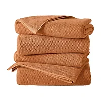 Linery Cotton Quick-Dry Loop Textured 4 Pc Bath Towels