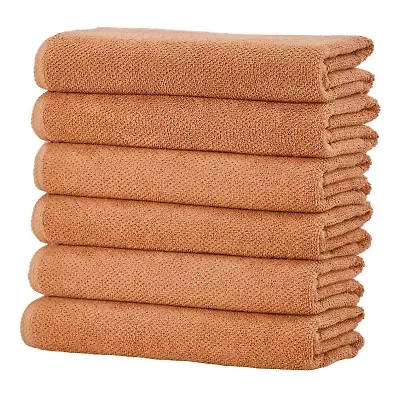 Linery Cotton Quick-Dry Loop Textured 6 Pc Hand Towels