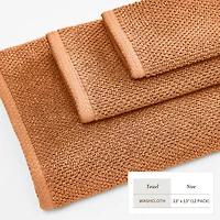 Linery Cotton Quick-Dry Loop Textured 12 Pc Washcloths