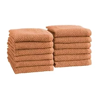 Linery Cotton Quick-Dry Loop Textured 12 Pc Washcloths