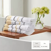 Luxury Cotton 4 Pc Decorative Hand Towel Set