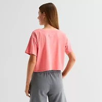 Arizona Womens Juniors V Neck Short Sleeve T-Shirt