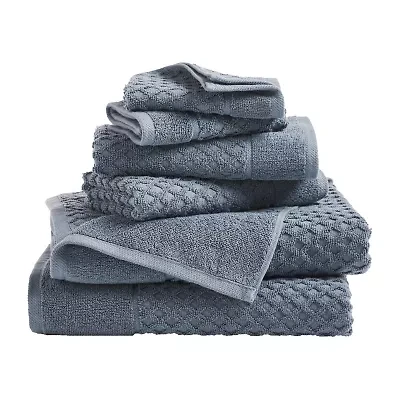 Linery Cotton Quick-Dry Textured 6 Pc Towel Set