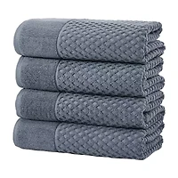 Linery Cotton Quick-Dry Textured 4 Pc Bath Towels