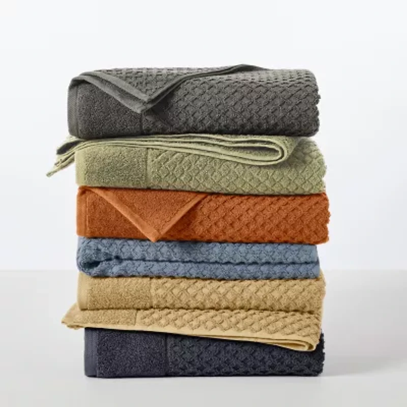 Linery Cotton Quick-Dry Textured 6 Pc Hand Towels