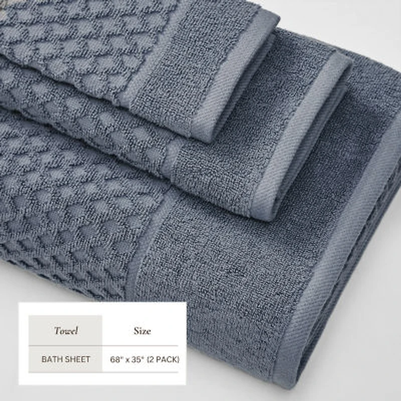 Linery Cotton Waffle Oversized 2-pc. Bath Sheet
