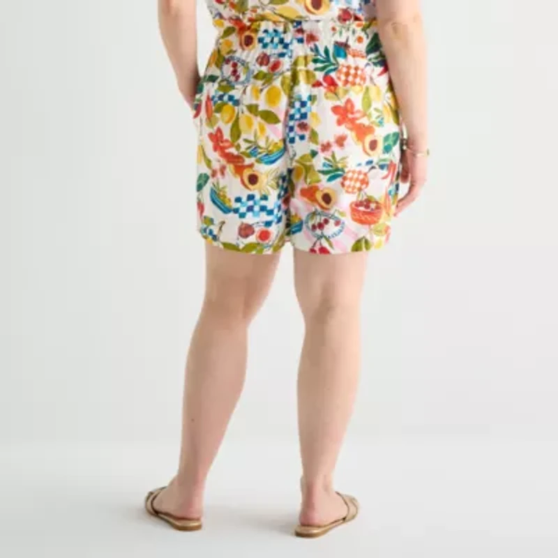 St. John's Bay Womens Plus Pull-On Short