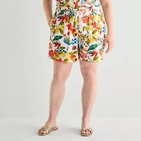 St. John's Bay Womens Plus Pull-On Short