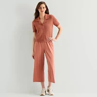 Stylus Womens Short Sleeve Polo Sweater