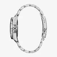 Citizen Land Mens Silver Tone Stainless Steel Bracelet Watch Bj7150-50w