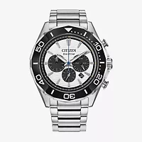 Citizen Sport Luxury Mens Chronograph Silver Tone Stainless Steel Bracelet Watch Ca4730-59a