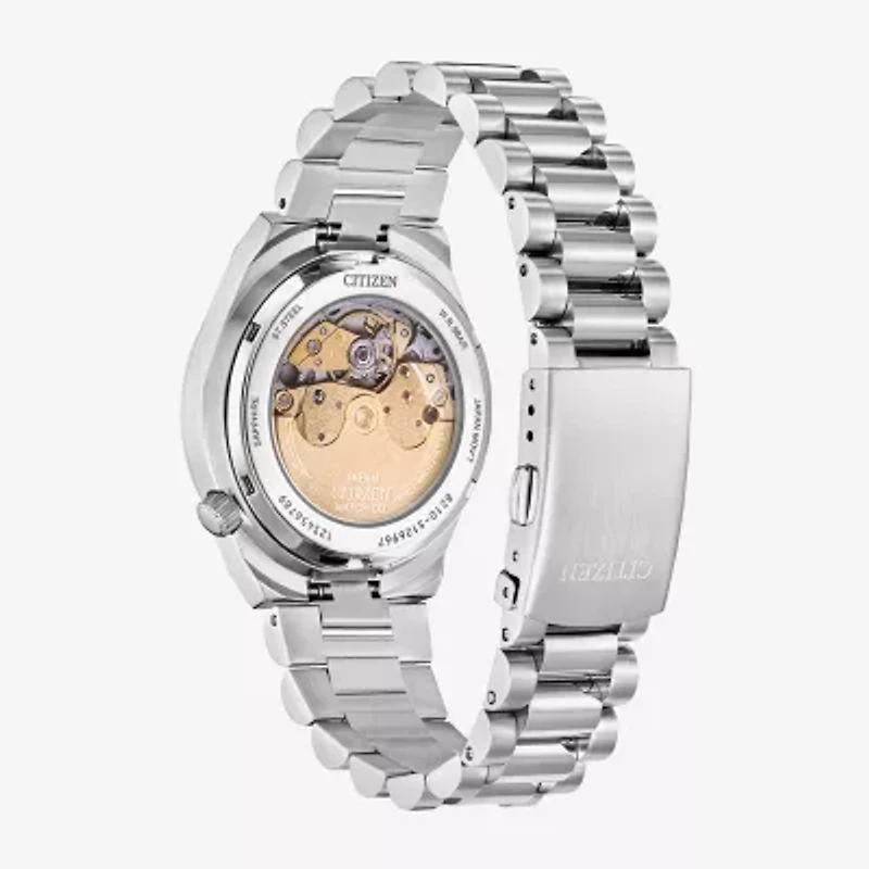 Citizen Sport Luxury Auto Mens Automatic Silver Tone Stainless Steel Bracelet Watch Nj0200-50m