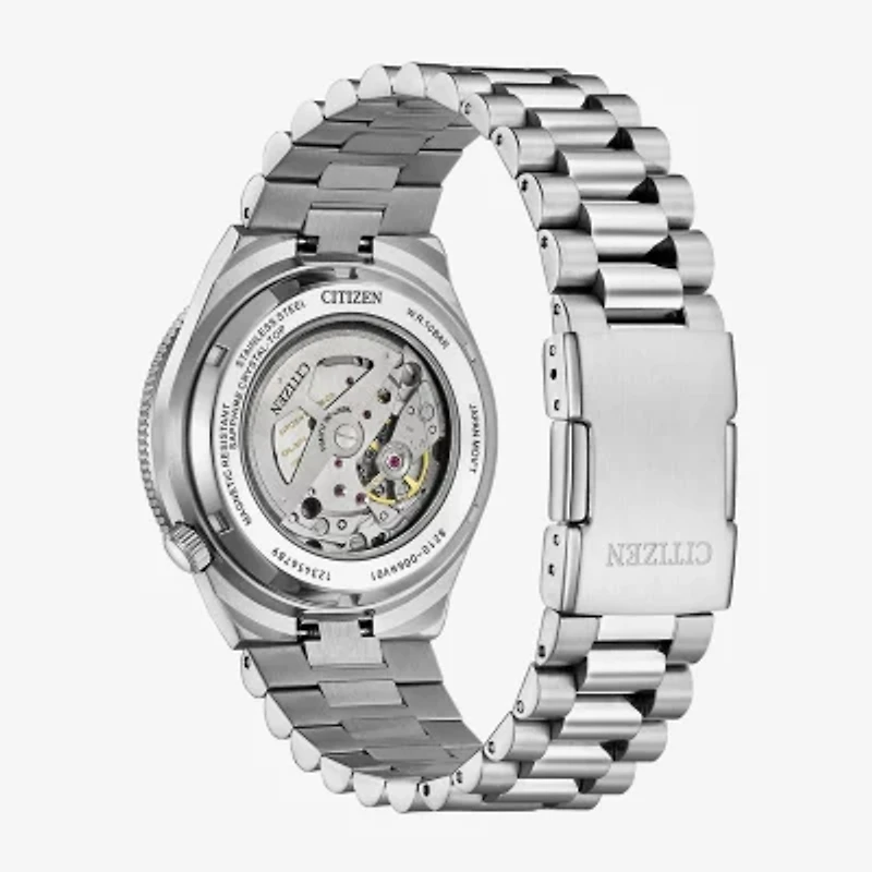 Citizen Sport Luxury Auto Mens Automatic Silver Tone Stainless Steel Bracelet Watch Nj0230-59l