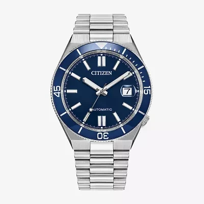 Citizen Sport Luxury Auto Mens Automatic Silver Tone Stainless Steel Bracelet Watch Nj0230-59l