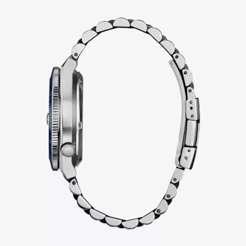 Citizen Sport Luxury Auto Mens Automatic Silver Tone Stainless Steel Bracelet Watch Nj0230-59l