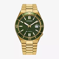 Citizen Sport Luxury Auto Mens Automatic Gold Tone Stainless Steel Bracelet Watch Nj0232-53x
