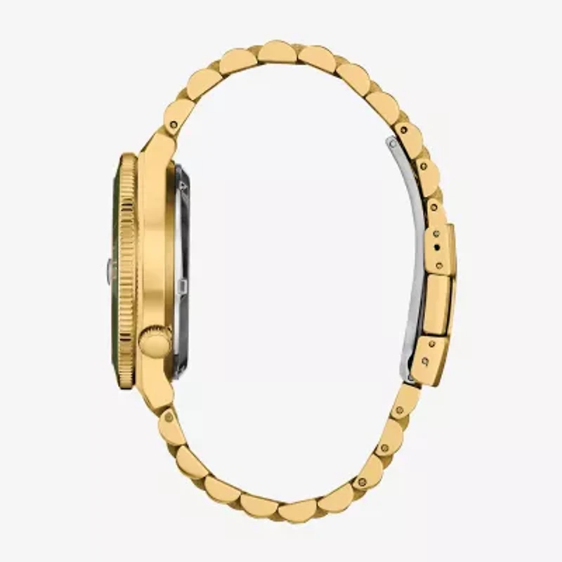 Citizen Sport Luxury Auto Mens Automatic Gold Tone Stainless Steel Bracelet Watch Nj0232-53x